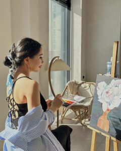 Эскортница Елгуль - грудь 1, рост 165 см, вес 50 кг, цвет волос Брюнетки